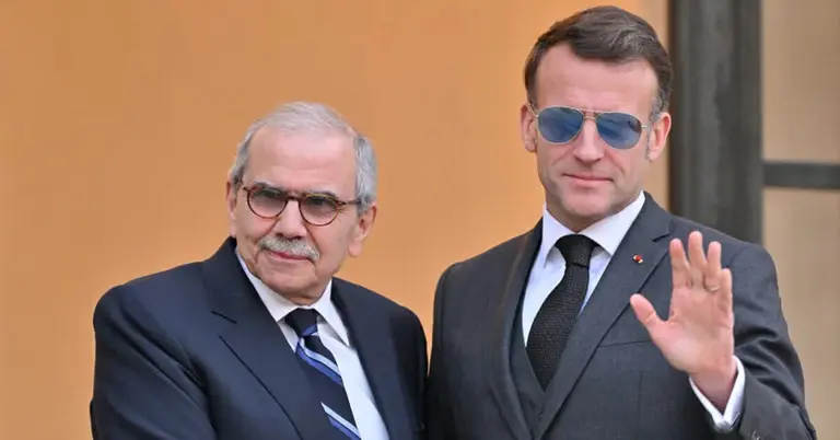 ফরাসি প্রেসিডেন্ট ইমানুয়েল ম্যাক্রোঁ ও লেবাননের প্রধানমন্ত্রী নাওয়াফ সালাম